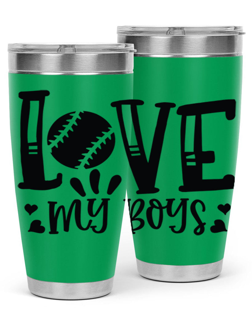 Love My Boys 2053#- baseball- Tumbler