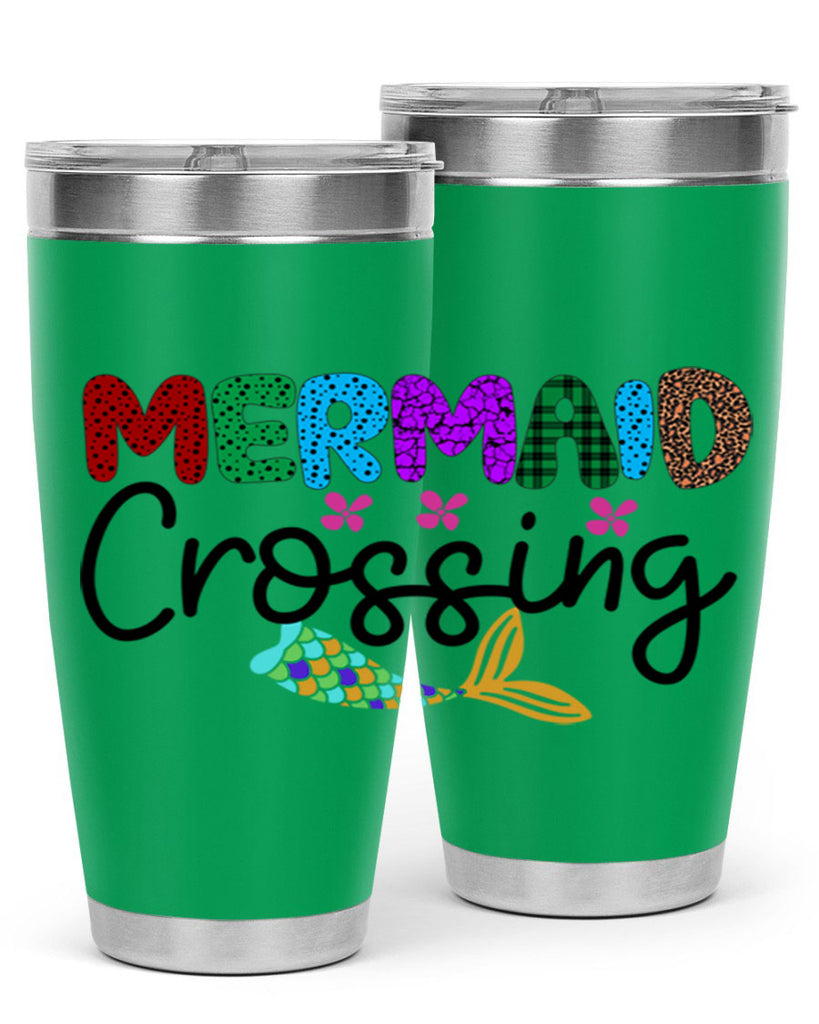 Mermaid Crossing 399#- mermaid- Tumbler