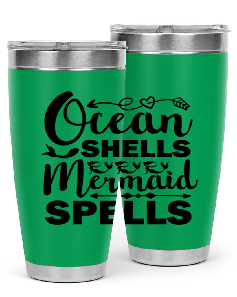 Ocean Shells Mermaid Spells 521#- mermaid- Tumbler