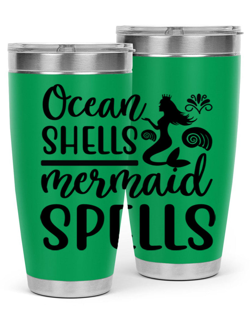 Ocean shells mermaid spells 522#- mermaid- Tumbler