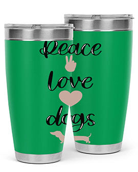 Peace Love Dogs Style 11#- dog- Tumbler