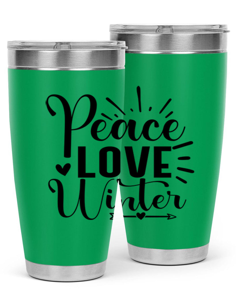 Peace Love Winter 331#- winter- Tumbler