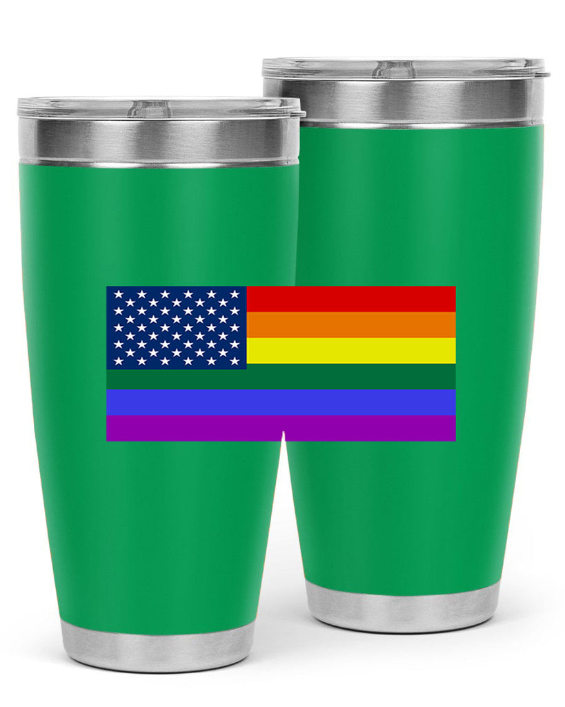 Rainbow american flag 11#- lgbt- Tumbler