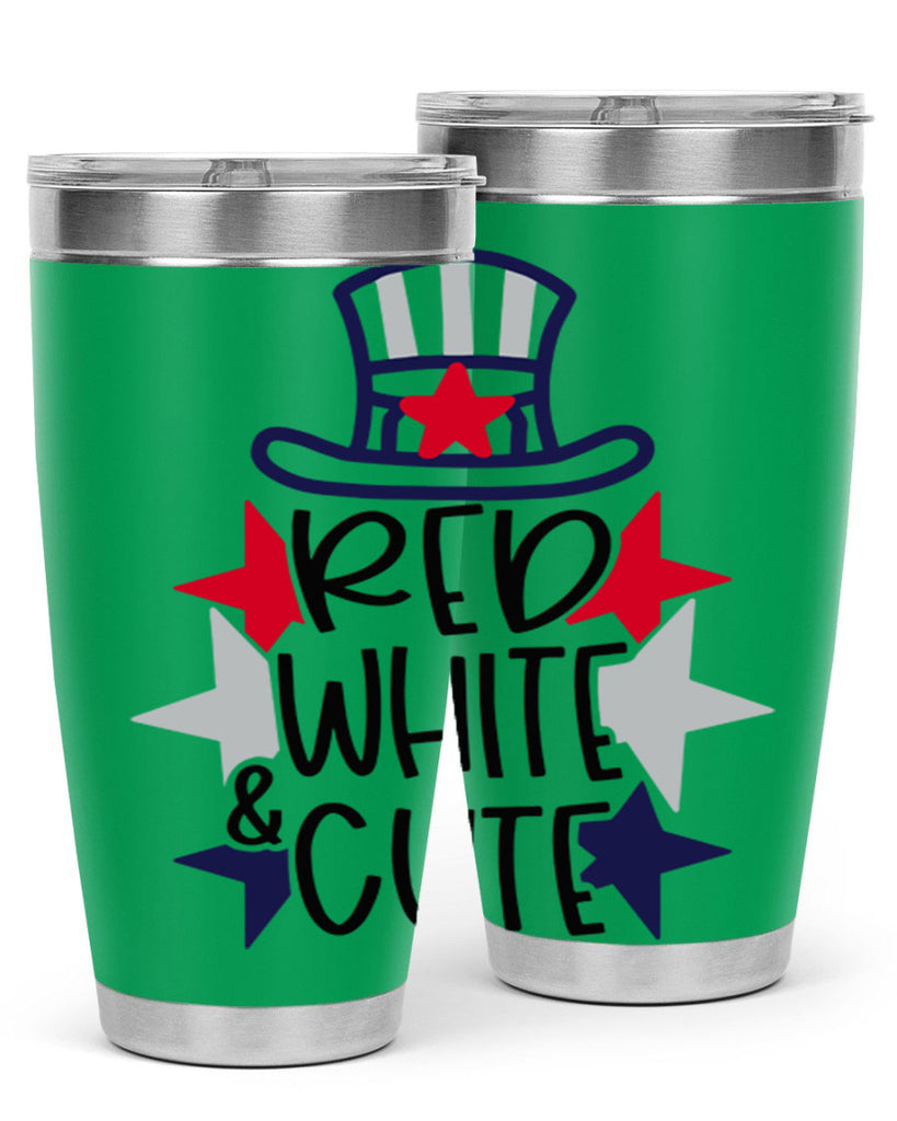 Red White Cute Style 169#- Fourt Of July- Tumbler