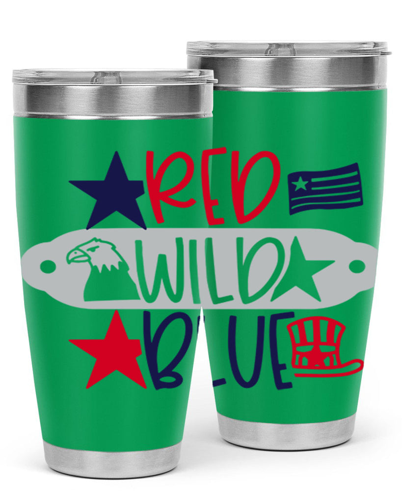 Red Wild Blue Style 171#- Fourt Of July- Tumbler