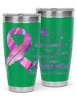 Remember heir Love Alzheimer Awareness 213#- alzheimers- Tumbler