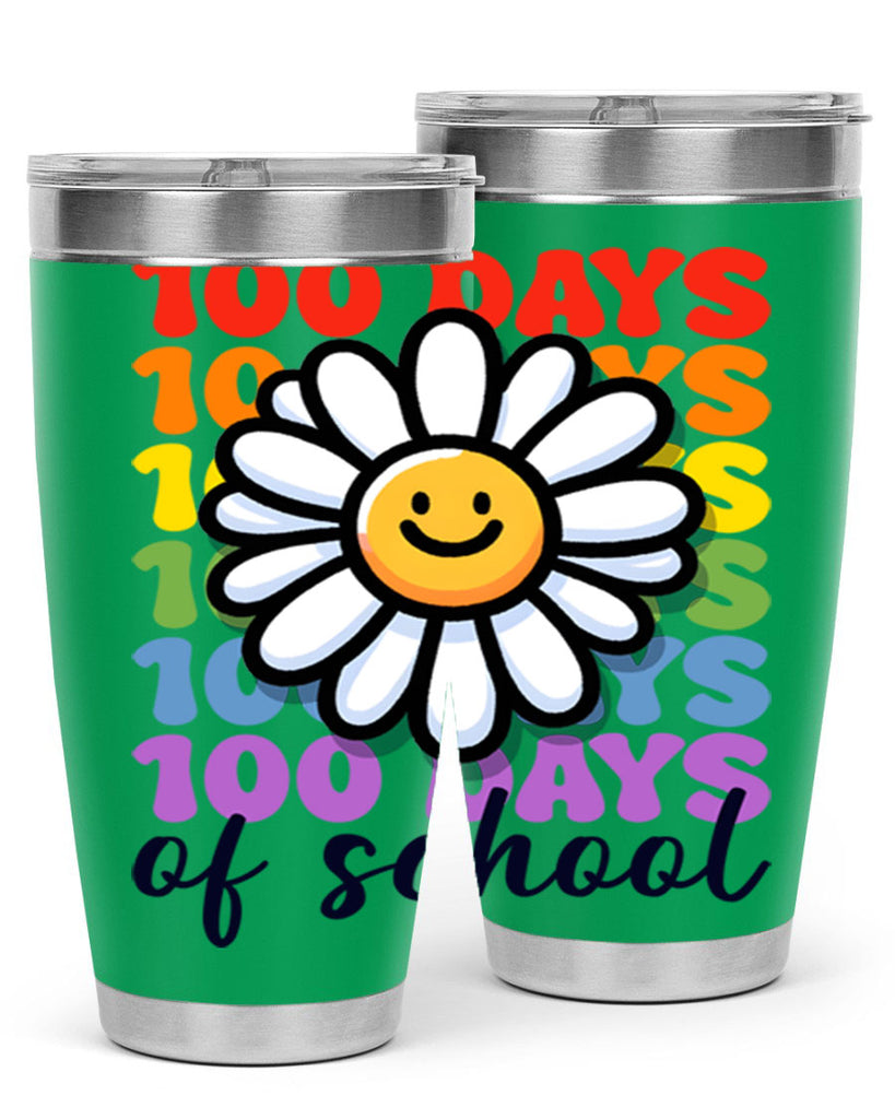 Retro Flower 100 Days Of 56#- 100 days of school- Tumbler