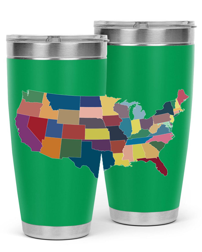 Separate Color Map Style 73#- Fourt Of July- Tumbler