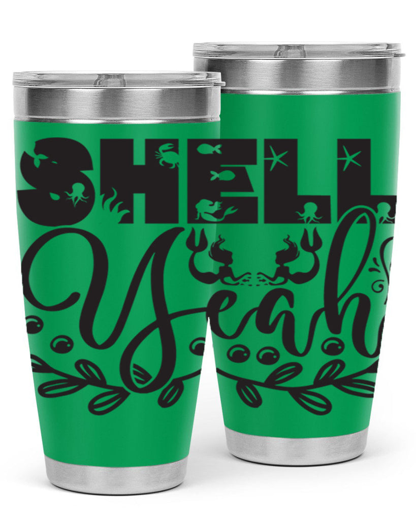 Shell yeah 595#- mermaid- Tumbler