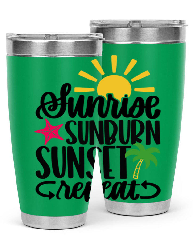 Sunrise Sunburn Sunset Repeat Style 16#- summer- Tumbler