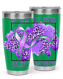 Walk o End AlzheimerS Purple Ribbon 220#- alzheimers- Tumbler
