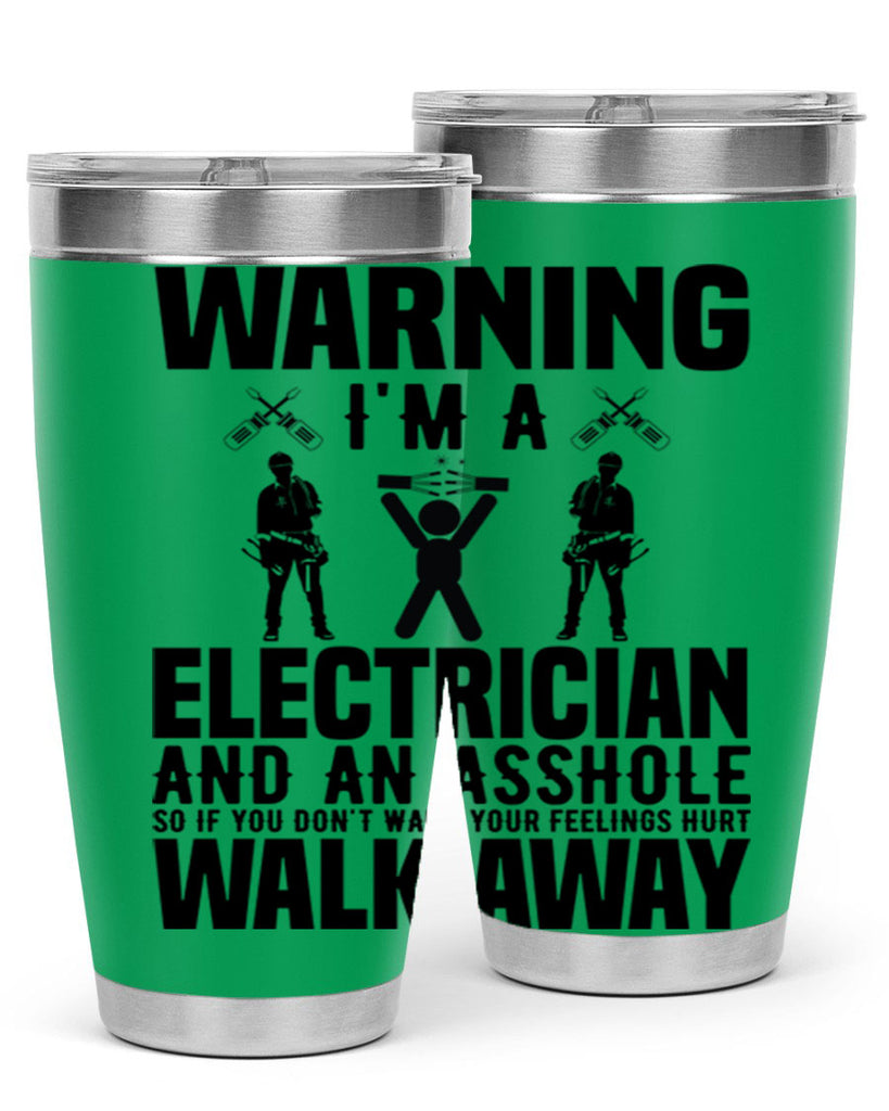 Warning Style 4#- electrician- tumbler