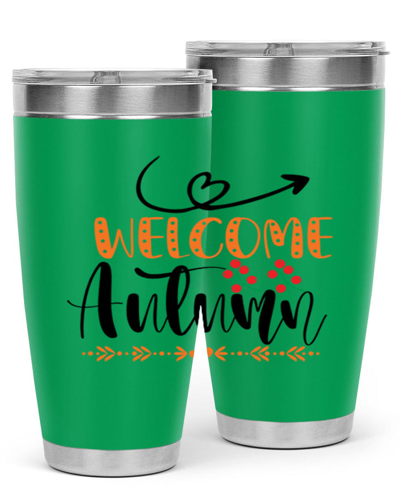 Welcome Autumn 628#- fall- Tumbler
