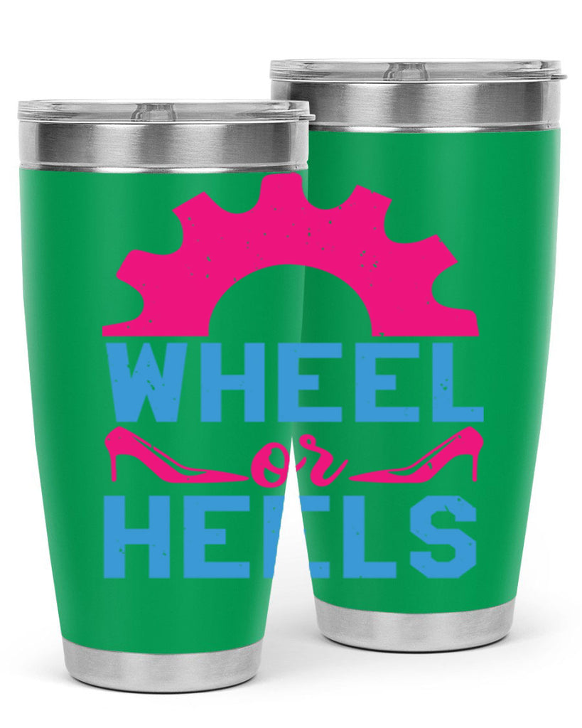 Wheel or Heels Style 8#- baby shower- tumbler