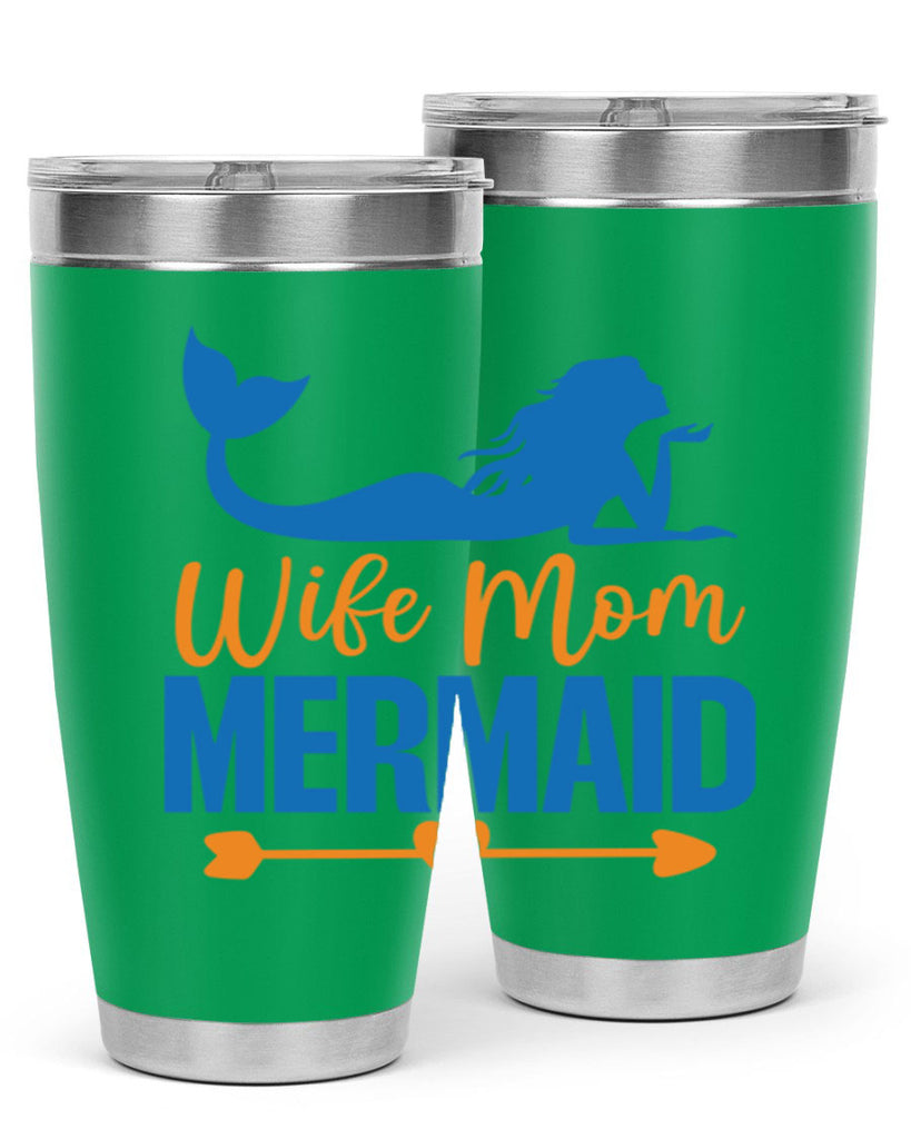 Wife Mom Mermaid 673#- mermaid- Tumbler
