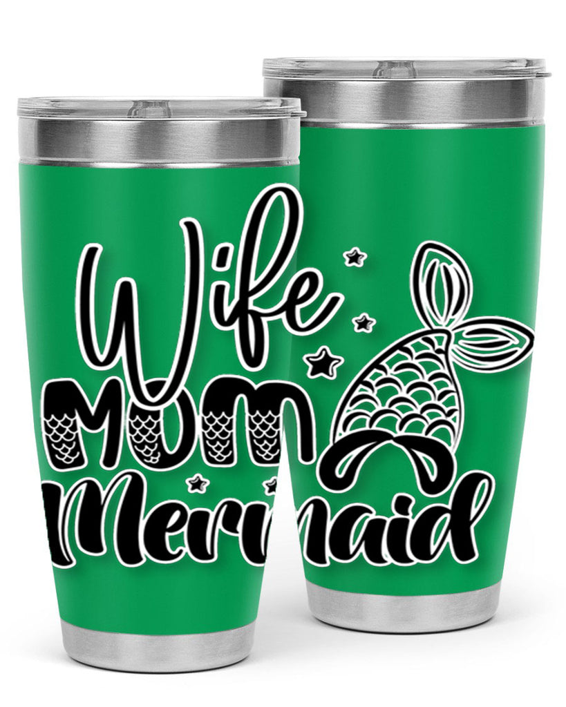 Wife Mom Mermaid 675#- mermaid- Tumbler