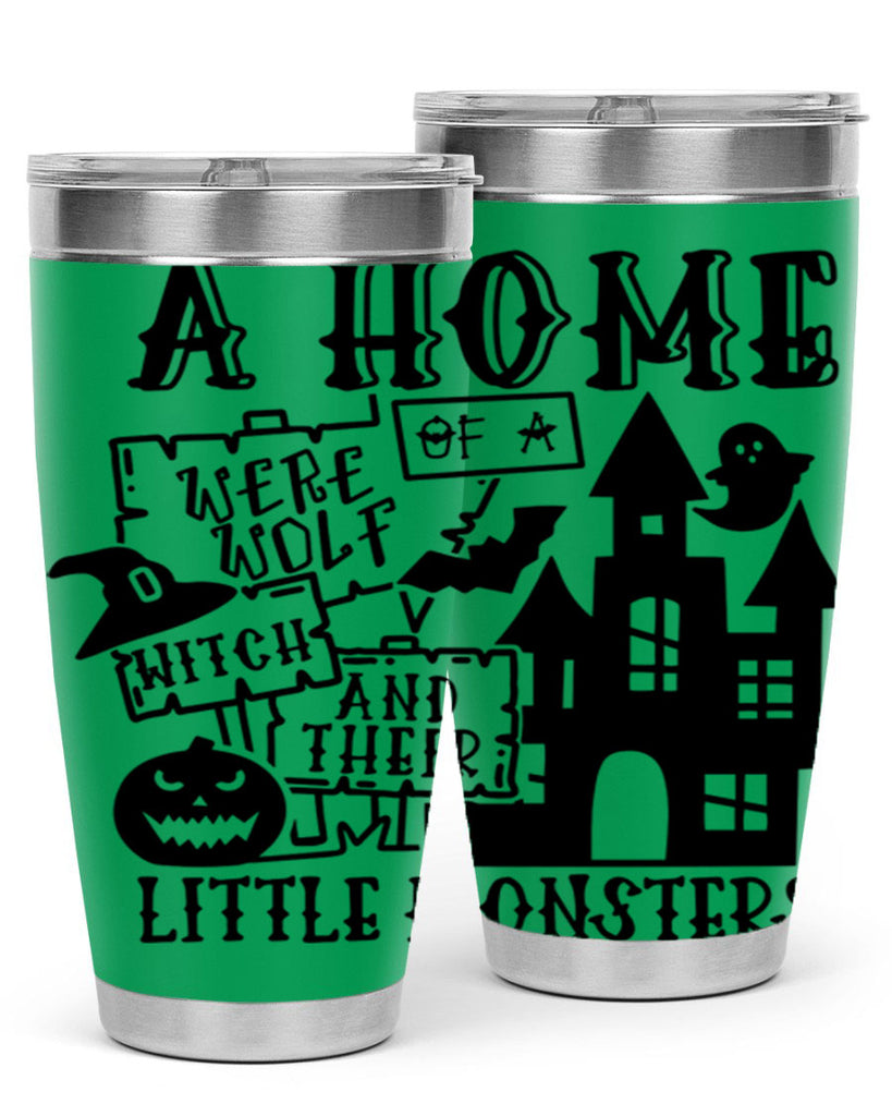 a home of a were wolf witch and their little monsters 96#- halloween- Tumbler