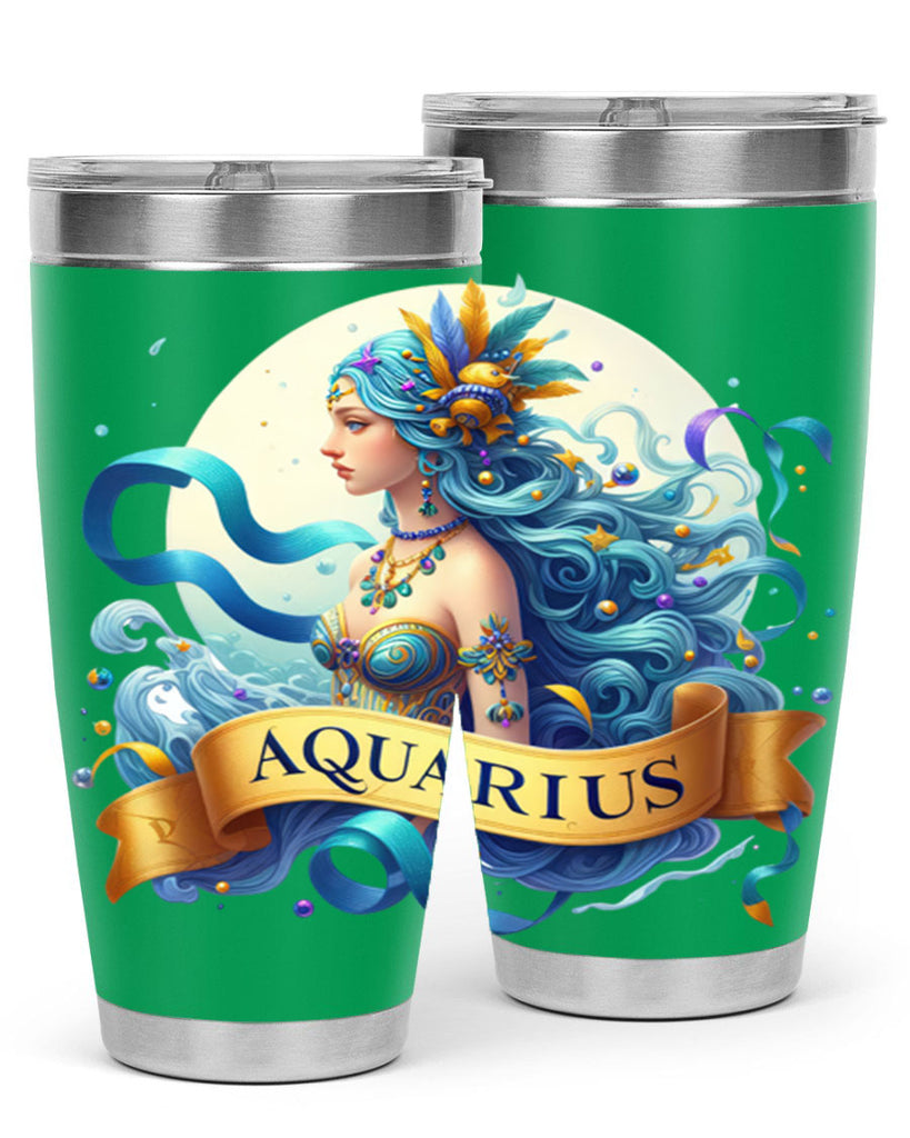 aquarius 84#- zodiac- Tumbler