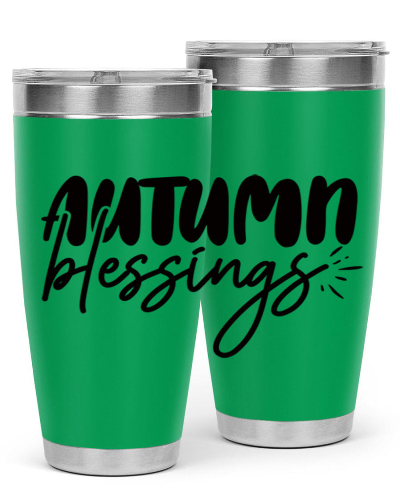 autumn blessings 65#- thanksgiving- Tumbler