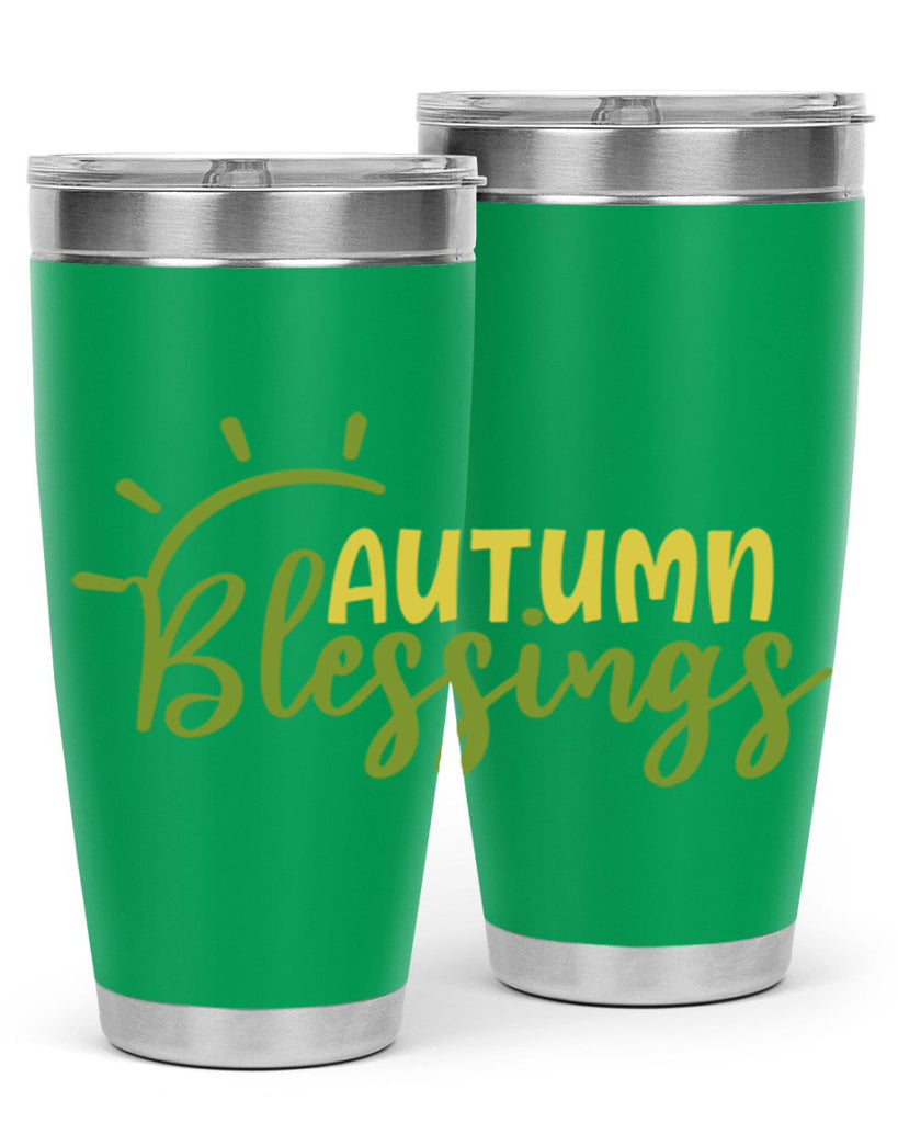 autumn blessings 66#- thanksgiving- Tumbler