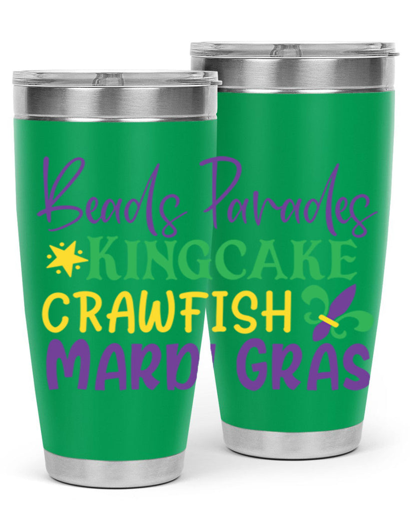 beads parades kingcake crawfish mardi gras 85#- mardi gras- Tumbler