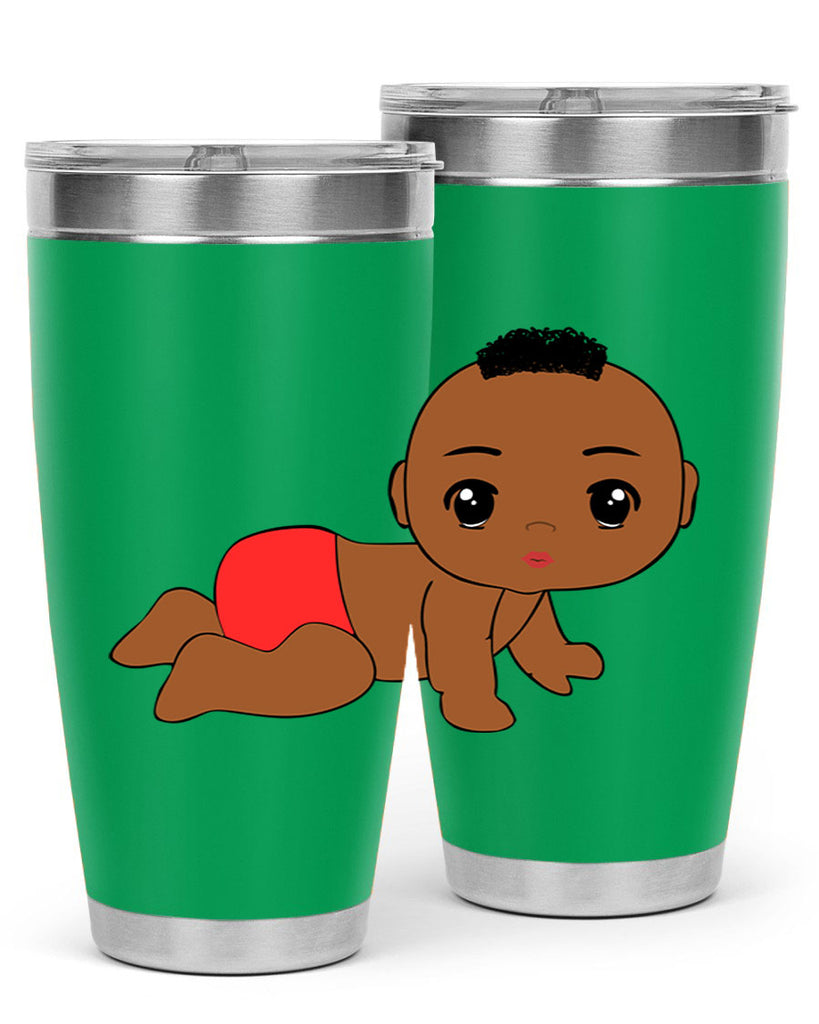 black baby boy 5#- black men - boys- tumbler