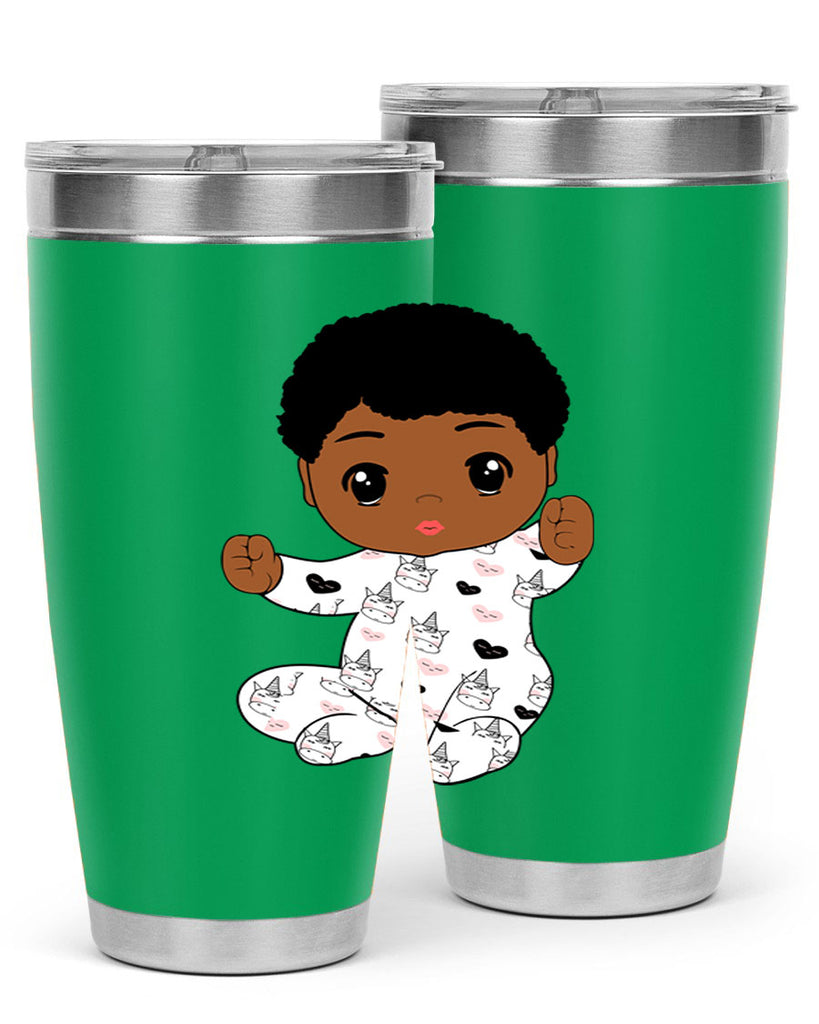 black baby boy 8#- black men - boys- tumbler