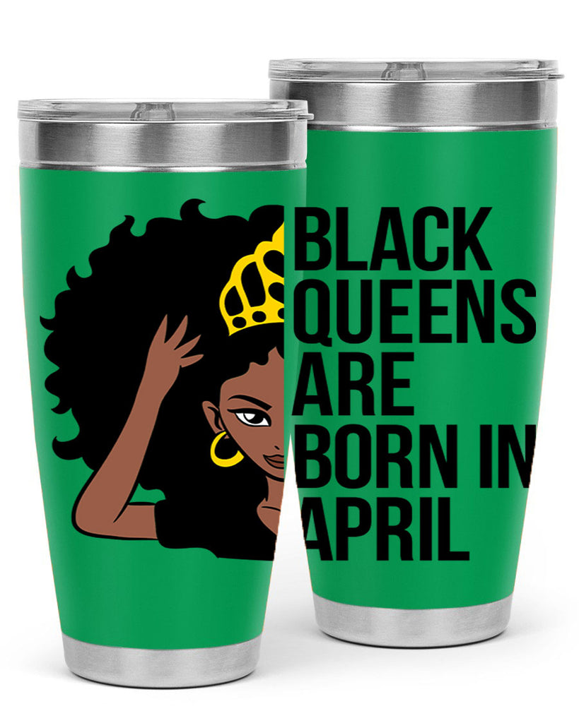 black queens are born in april 218#- black words phrases- Cotton Tank