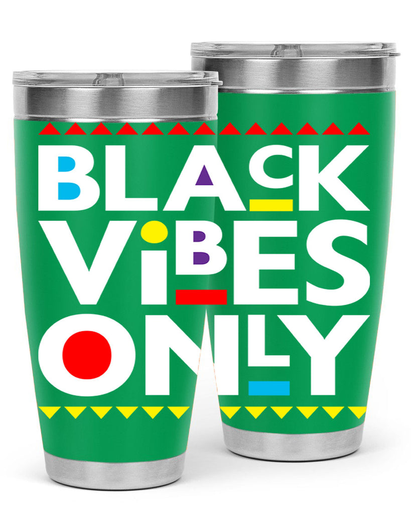 black vibes only 217#- black words phrases- Cotton Tank