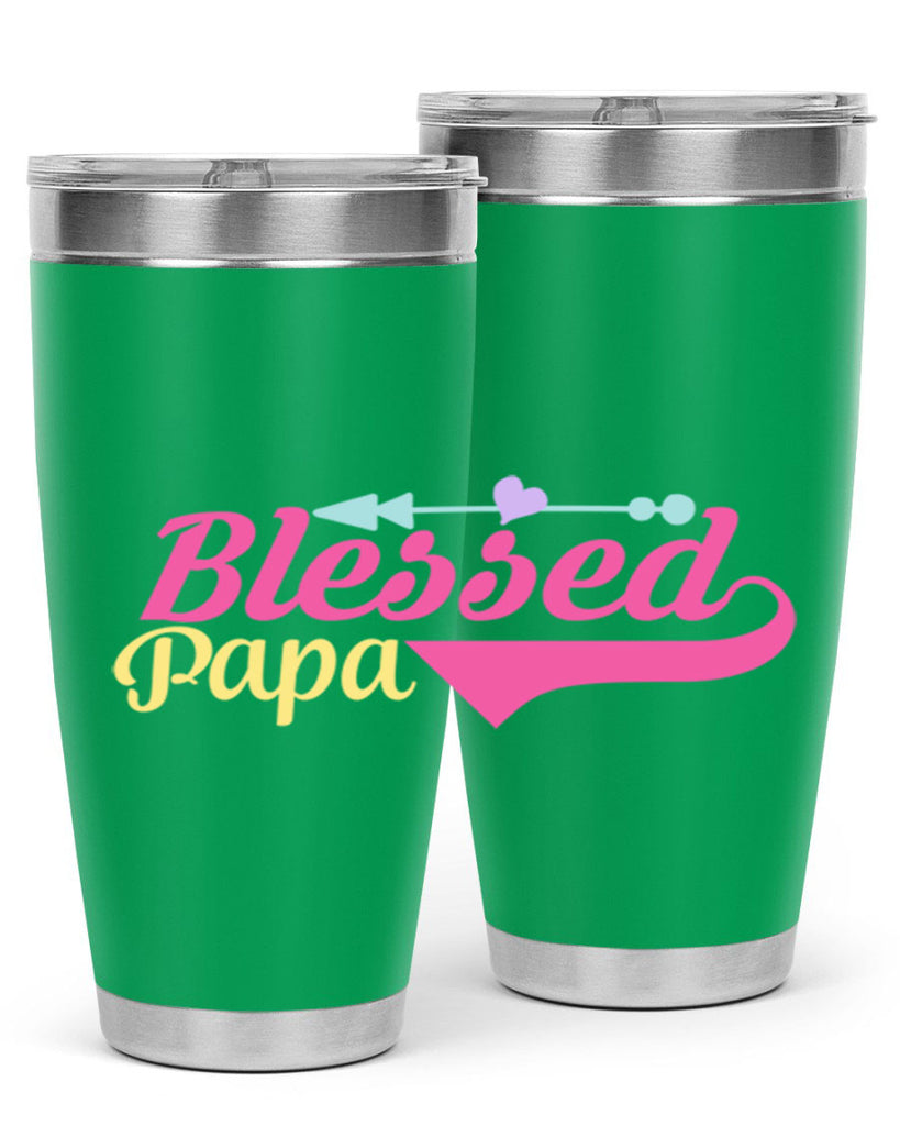 blessed papa 73#- grandpa - papa- Tumbler