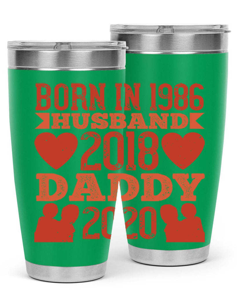 born in husband daddy 123#- fathers day- Tumbler