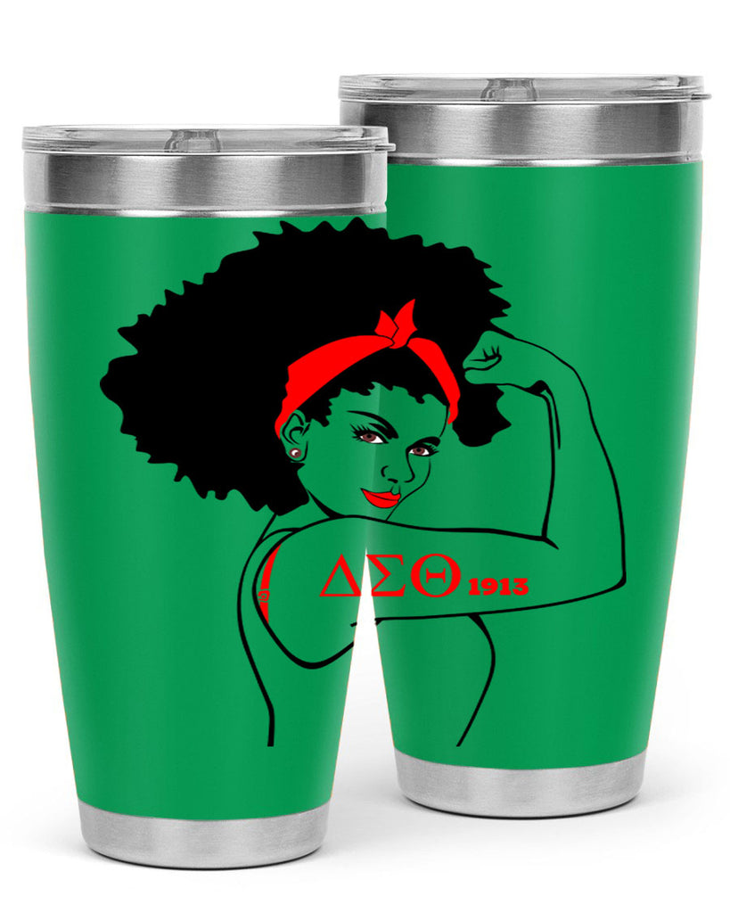 delta sigma theta 6#- black words phrases- Cotton Tank
