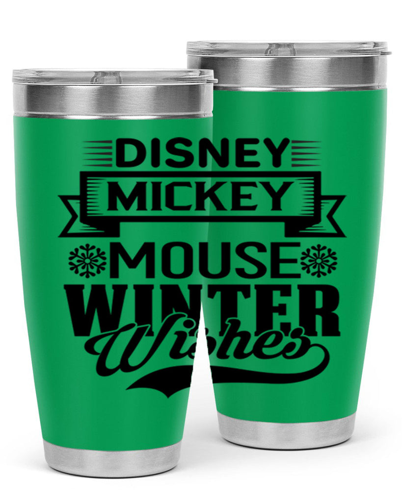disney mickey mouse winter wishes 93#- winter- Tumbler
