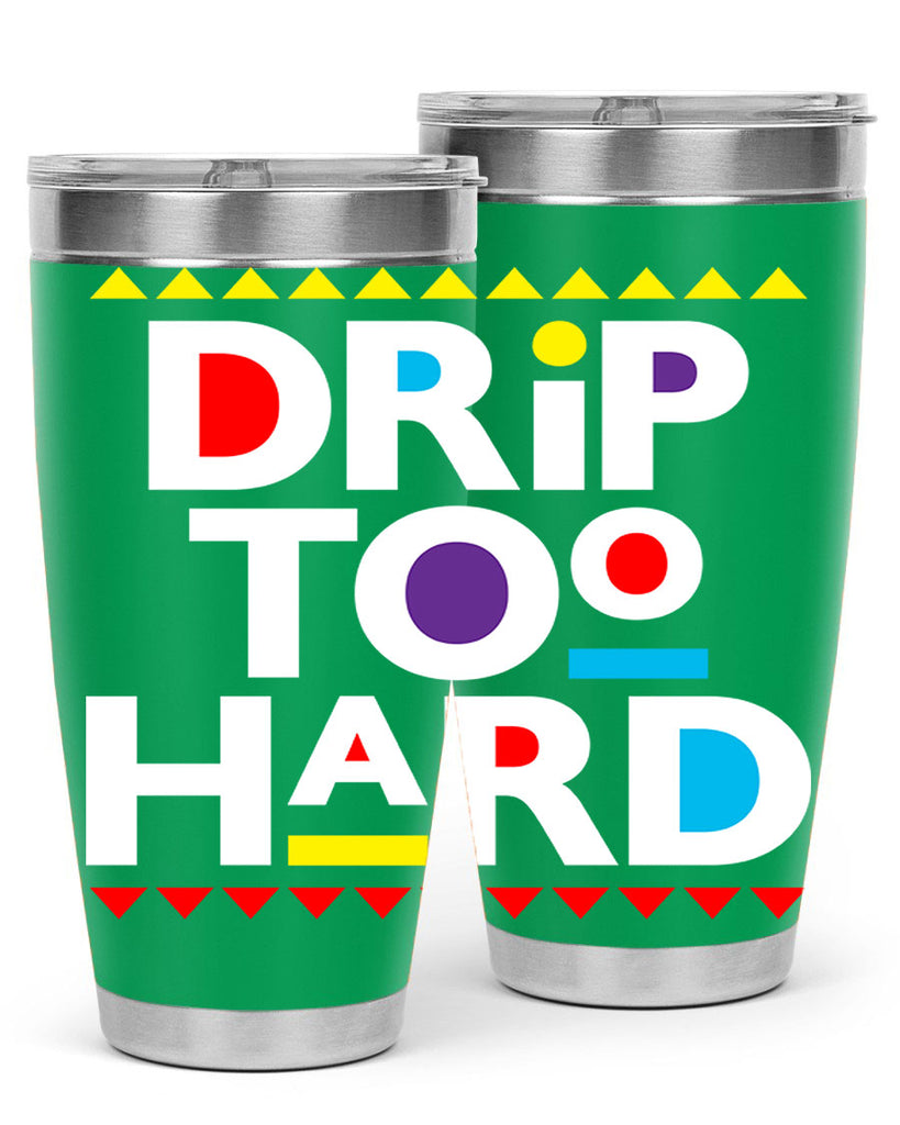 drip too hard 163#- black words phrases- Cotton Tank