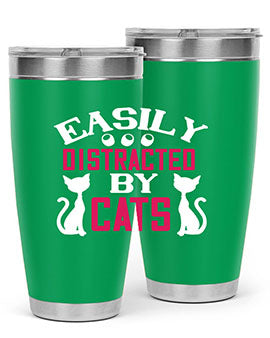 easily distracted by cats Style 46#- cat- Tumbler