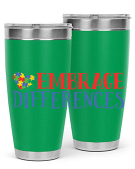 embrace differences Style 13#- autism- Tumbler