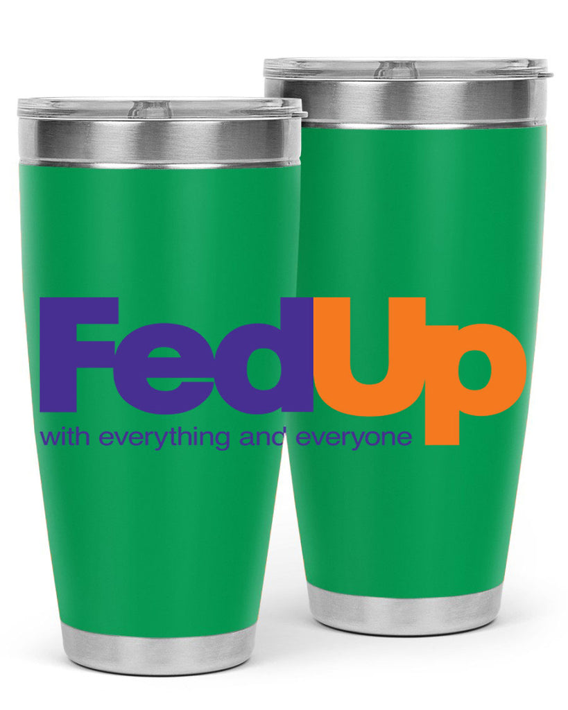 fed up 159#- black words phrases- Cotton Tank