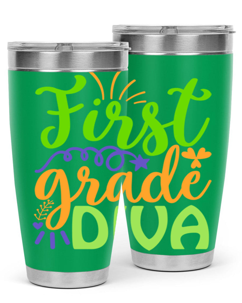 first grade diva 21#- mardi gras- Tumbler
