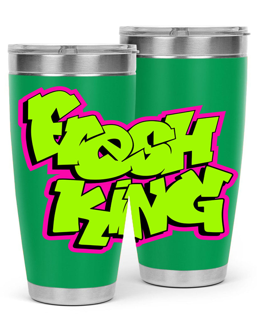 fresh king 147#- black words phrases- Cotton Tank