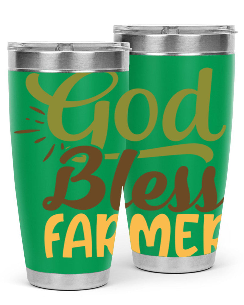 god bless farmer 10#- farming and gardening- Tumbler