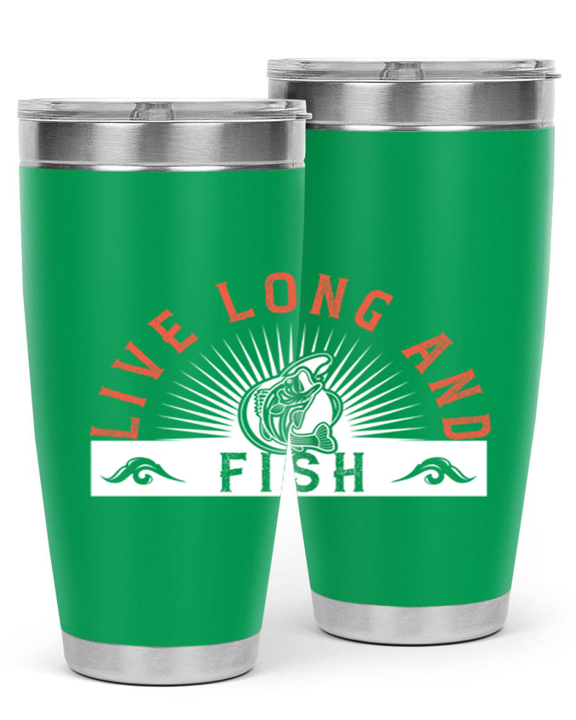live long and fish 242#- fishing- Tumbler