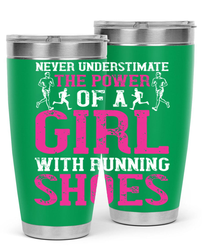 never understimate the power of a girl with running shoes 29#- running- Tumbler