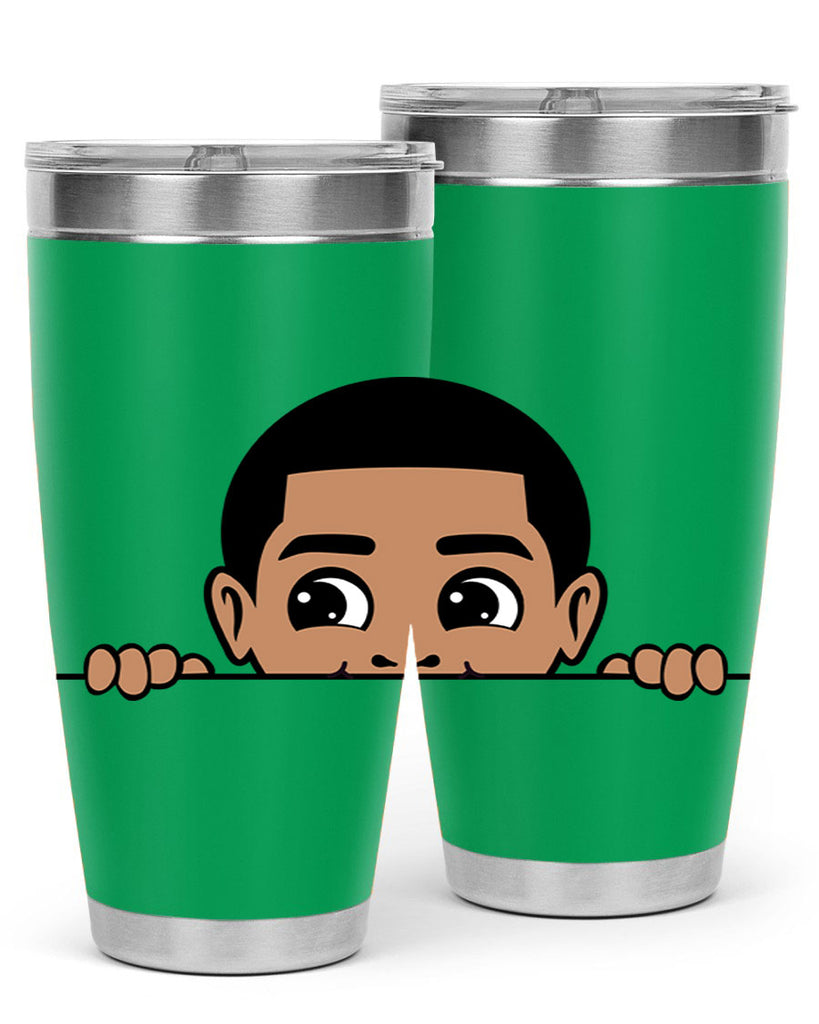 peekaboo boy 17#- black men - boys- tumbler
