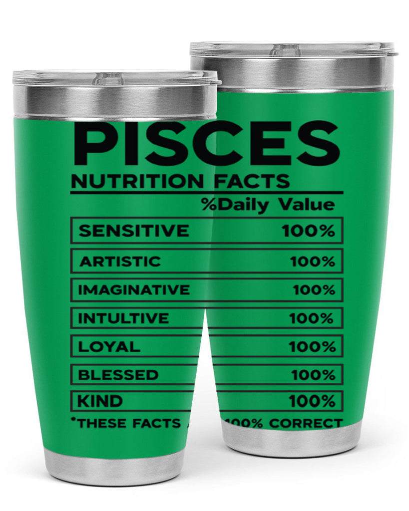 pisces Nutrition Facts 367#- zodiac- Tumbler