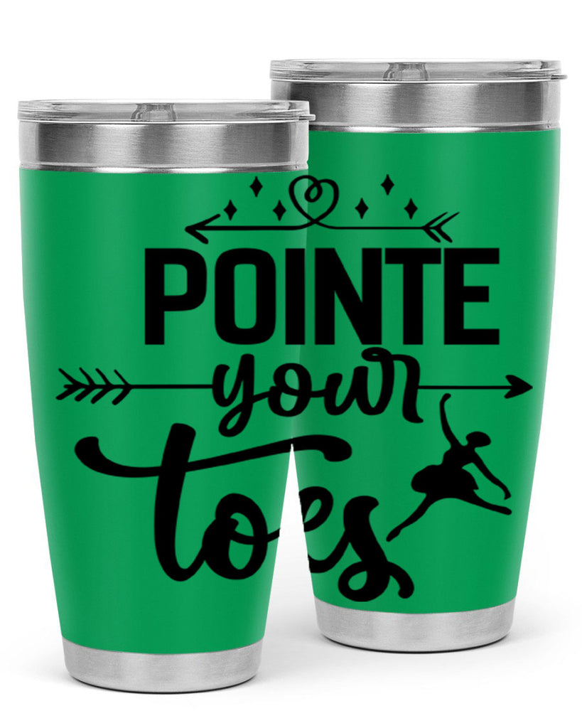 pointe your toes 72#- ballet- Tumbler