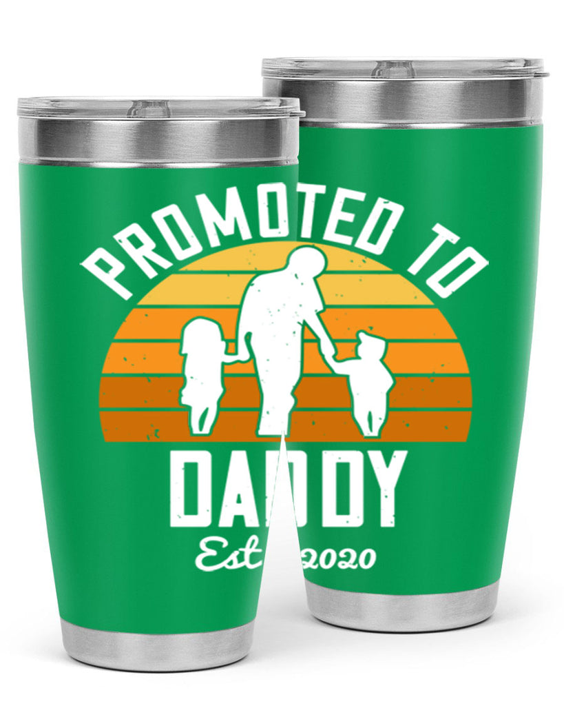 promoted to daddy est 187#- fathers day- Tumbler