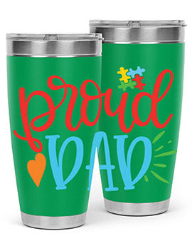 proud dad Style 36#- autism- Tumbler