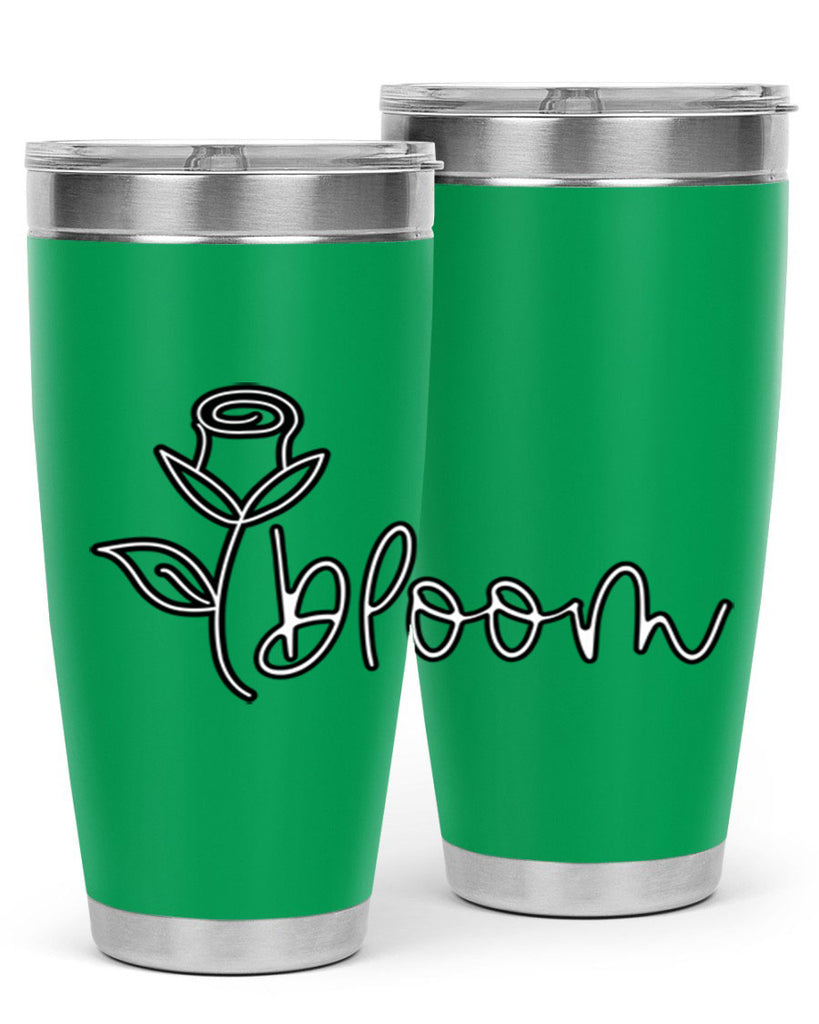 rosebud bloom outline399#- spring- Tumbler