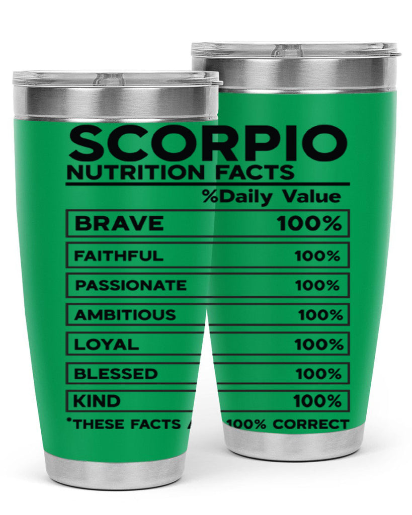 scorpio Nutrition Facts 434#- zodiac- Tumbler
