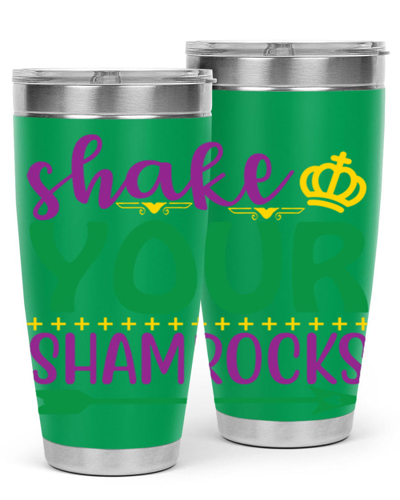 shake your shamrocks 2#- mardi gras- Tumbler